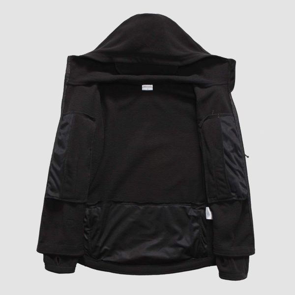 Men's Hoodie Fleece Jacket with 6 Zip-Pockets Warm Winter Jacket Military Tactical Jacket