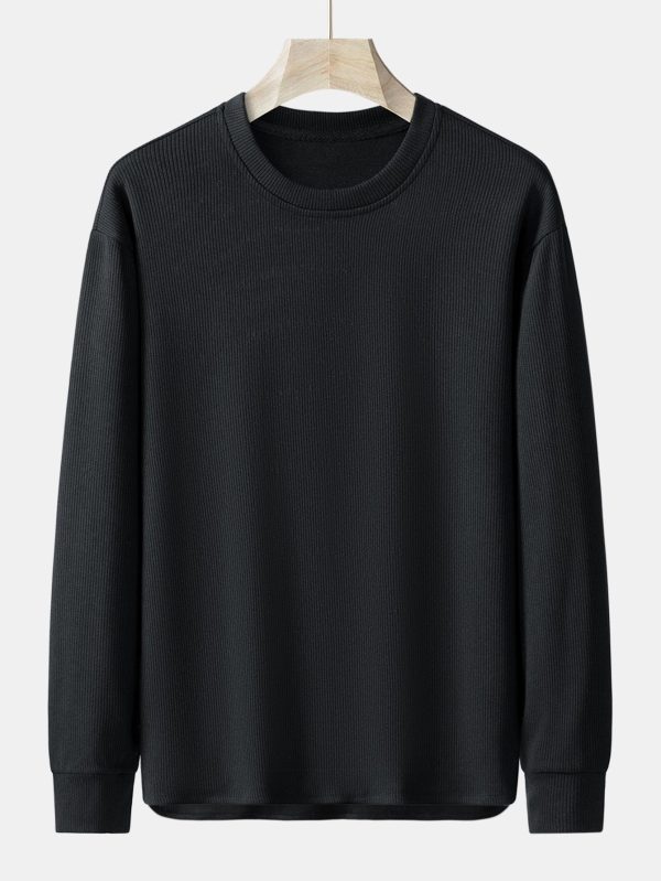 b9e73d4ebfb4f178d130e339ca66248bc664bcee7d914690e428b8740fb79c8c.jpg Long Sleeve Relax Fit Knit Ribbed T-Shirt