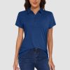 ba0ffcbff03d21cb91b323bf4565d4ccbaf75436c180f79f113b3c260c9bd4e0.jpg Women's Polo T-shirt 4 Buttons Casual T-Shirts Quick Dry Short Sleeve Golf Shirt