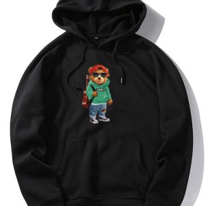 ba3eab013516bc16acf7b96736aedcf5c8834e4caea68a54a1839387a0929a5d.jpg Guitar Bear Print Hoodie