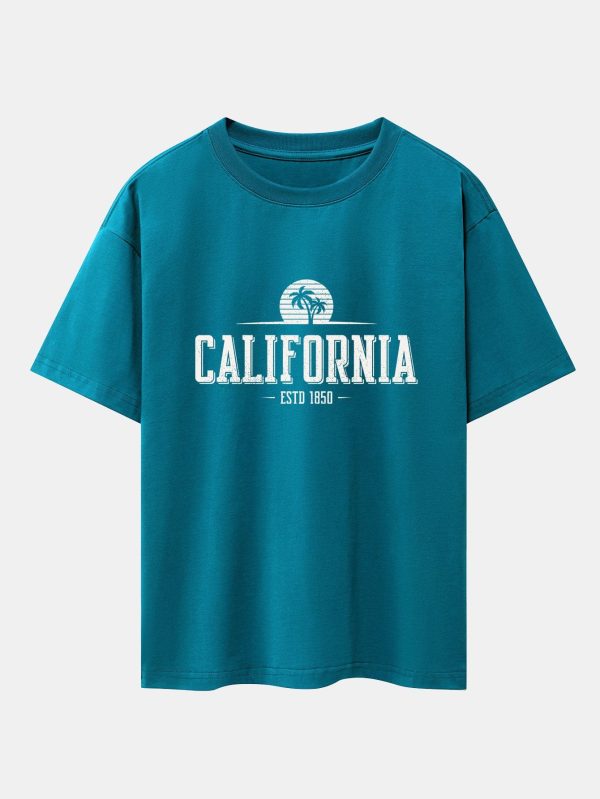 cac9e2f0f1281bdb1f8e25b19df4bea8cee1c454fb2a612ad220457c5668ab1a.jpg Vintage California Letter Print Heavy Weight Oversize T-Shirt