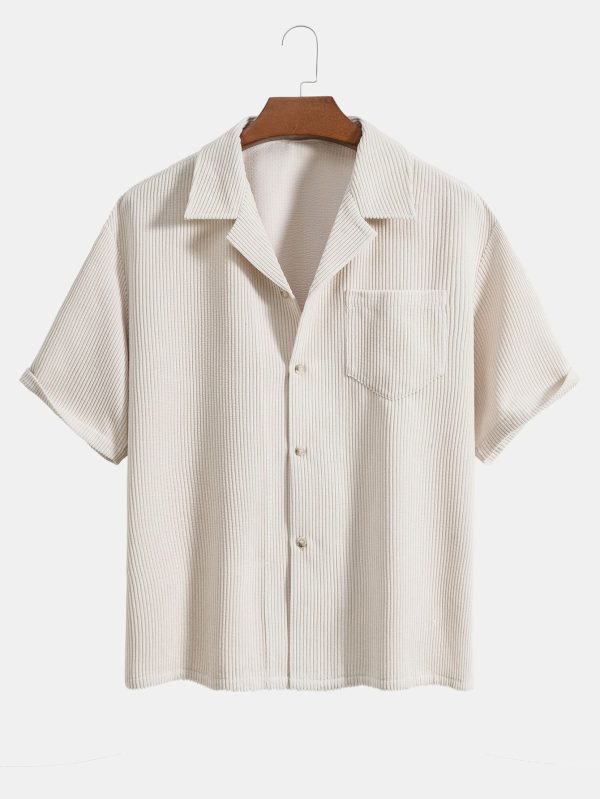 cd9fe242557a5607e849949a5357969f1da422f39a8a22b802e9c80ebfc61e36.jpg Short Sleeve Corduroy Boxy Shirt & Corduroy Shorts
