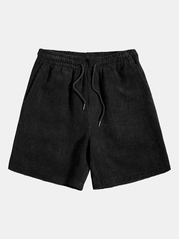 Los Angeles Print Drop Shoulder Oversize T-Shirt & Corduroy Shorts