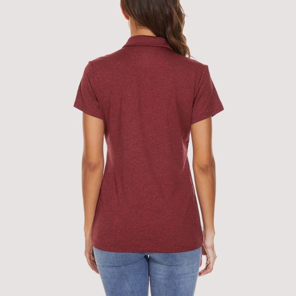 d17fcd2d8e9a16d90918735ce7aef3c8a4ba24cc6bfb05908e3a78d2cf17c5de.jpg Women's Polo T-Shirts 4-Button Moisture Wicking Athletic Tee Shirts