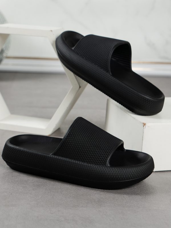 d35b34e699529d548380b568048c0907313c5908c12248b84f7101d18984dc16.jpg Women's Eva Home Slippers, Anti-slip, Water-resistant, Simple, Comfortable, Quiet, Durable, For Outdoor, Dorm, Office, Summer