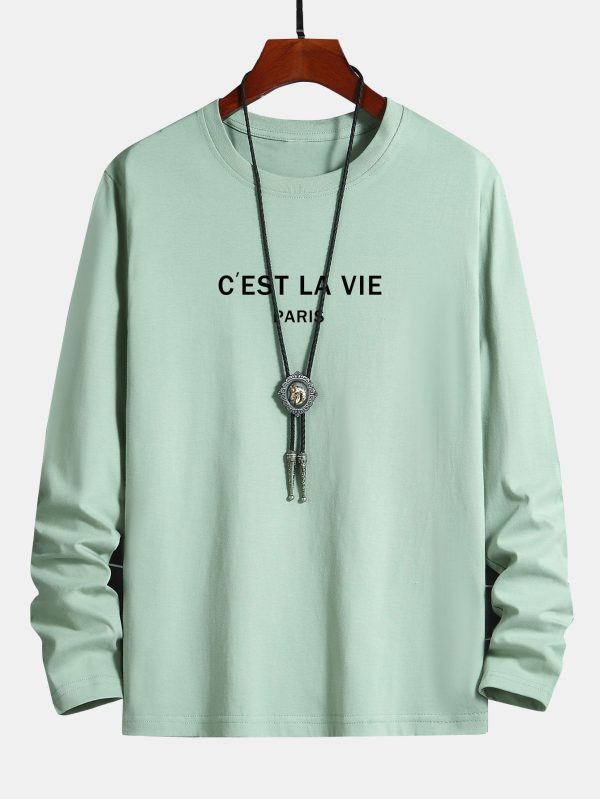 d585585e84aed778c615b7de94e842072ac637b82d93e540e458b4b39b6fe280.jpg Long Sleeve Paris Print Cotton T-Shirt