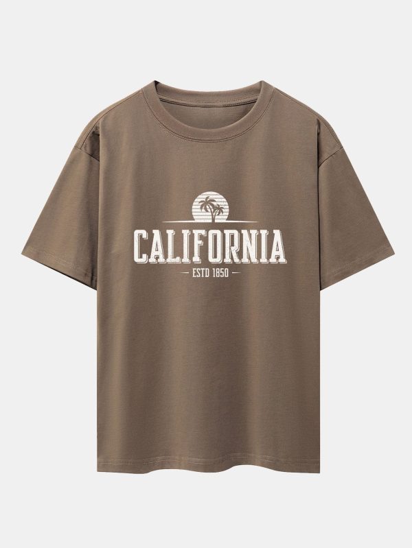 d87514bd7dd513659c5c84e5b0278a3771fc4ab2e7c065ee03f377ac0eb994e8.jpg Vintage California Letter Print Heavy Weight Oversize T-Shirt