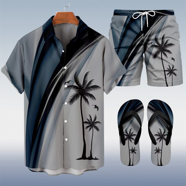 db06d1cbc033d7f7de99764ebe480d5ddf9396f6ae893770589526f1ef49fac0.jpg Suitmens Men's Tiki Party Hawaiian Vacation Print Three-Piece Set 019