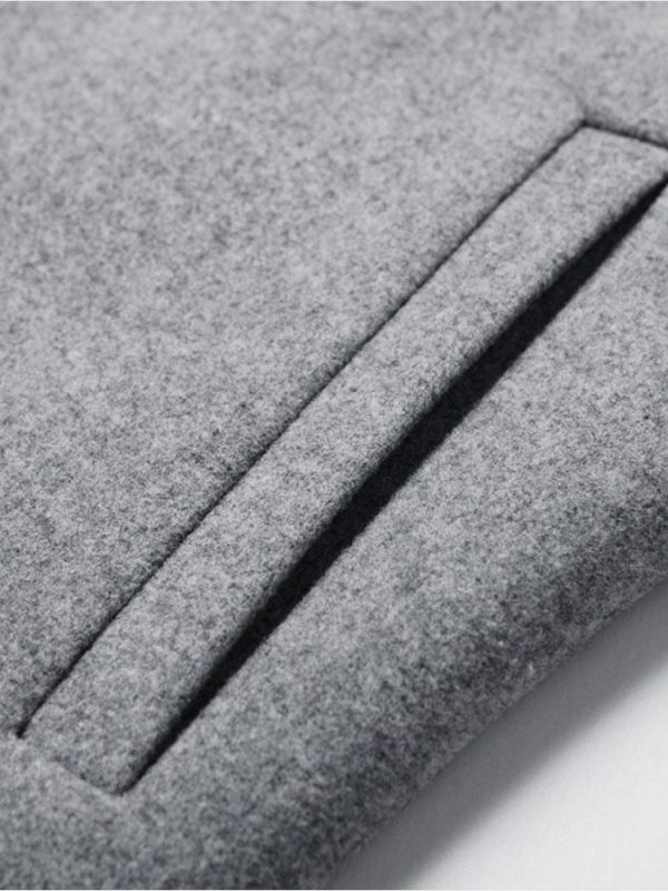 Single Breasted Notch Lapel Woolen Overcoat