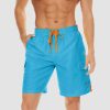 Men's Swimming Trunks Mesh Linner 4 Pockets Quick Dry Beach Shorts