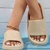 df0e0267e20acd984c4953a2079183a746946e333c6fb8d439ecf5d8094067fa.jpg Women Beige Soft Thick Bottom Slides, Anti-slip Bathroom Slippers