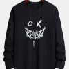 e418f96d7886dffd715fbd3b354f71128fc0ca4dd1bf810ed612dc3dde9effbf.jpg Long Sleeve Scary Face Print Cotton T-Shirt