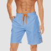 Men's Swimming Trunks Mesh Linner 4 Pockets Quick Dry Beach Shorts