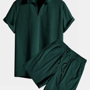 e7020640050ad54b1f32dd867a6148110504bef8a4c39356690869e04129c990.jpg Short Sleeve Corduroy Polo Shirt & Corduroy Shorts