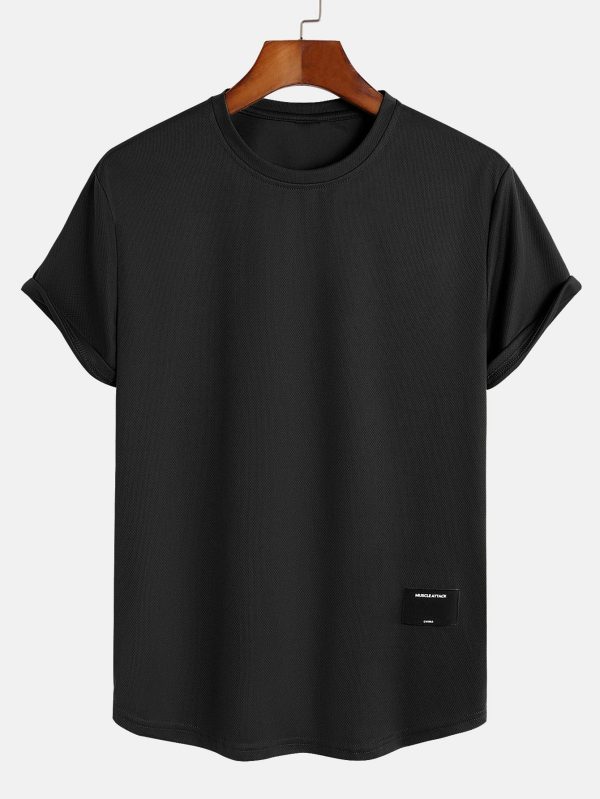 ea0029f5ac4be83952e72391aeb76b748790597fe679f808970564ffa60c9bee.jpg Muscle Fit Arc Hem Mesh T-Shirt