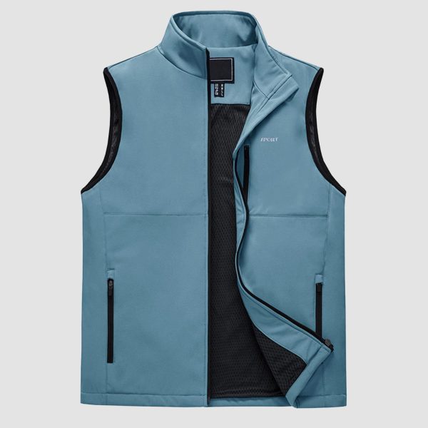 ed8d6ca031c33bde0599ab42cab5b3ce5a7980e099069542774e57716dee2d01.jpg Men's Lightweight Vest Windproof Sleeveless Jacket Outdoor Hiking Camping Fishing Photography Gilet with Zip Pockets
