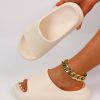 f0b6cb3c9d32f6d1db7b3d7033a2c77a345c3f209a6bb9b9fd4812fe47622fe9.jpg Thick-bottomed Solid Color Bathroom Home Sports Slippers, Beige Women's Slippers