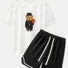 f0d4f2f392dcbfc38122fac0d89cbb75137f1e4f0809e722fa357fa44fa25498.jpg Basketball Bear Print Drop Shoulder Oversize T-Shirt & Jersey Basketball Shorts