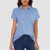 f0faf66e5dd773465b9eaf9c069ffb107f11ba634995f994bbef3b60bbe32aaa.jpg Women's Polo T-shirt 4 Buttons Casual T-Shirts Quick Dry Short Sleeve Golf Shirt