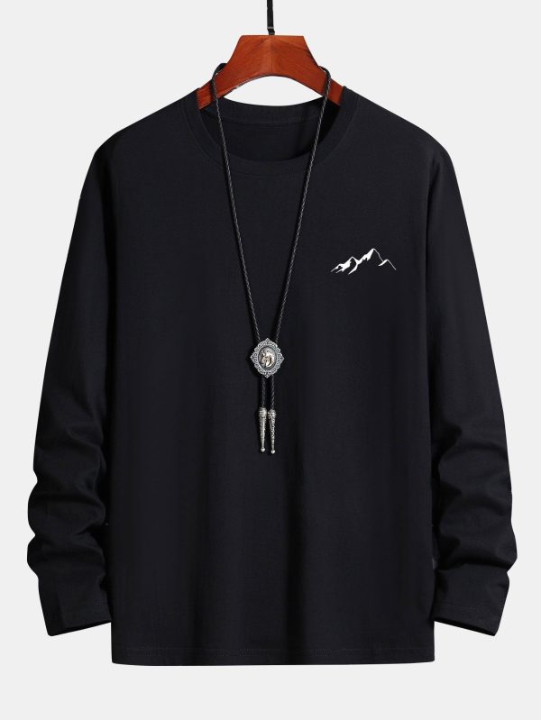 f13b6838a3cfaf9af1601cab74a15dde9889ab17db68905d647141d957a6f0de.jpg Long Sleeve Mountain Graphic Print Cotton T-Shirt