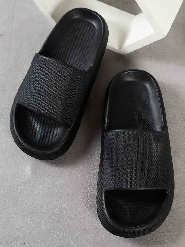 f3d0ab603526f20f442039ea85b6975f2355d3d2f4898e8e6801d4f94b29dc70.jpg Women's Eva Home Slippers, Anti-slip, Water-resistant, Simple, Comfortable, Quiet, Durable, For Outdoor, Dorm, Office, Summer