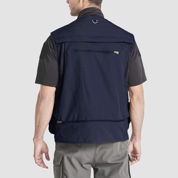 f77f063117f16fa36f46d3842daa78fbe9e2c01144d730d770da5dcc9430b585.jpg Men's Outerwear Vests Mesh Sleeveless Outdoor Work Vest with Multi Pockets Cargo Waistcoat Fishing
