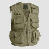 f98cff3114cf5c0b76f96ff54c2757a8da58fc5bee312826ba0b7a9bfcc586d6.jpg Men's Outerwear Vests Mesh Sleeveless Outdoor Work Vest with Multi Pockets Cargo Waistcoat Fishing