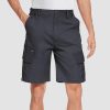 fccfc97eb4cceb8d108c6293d20df30d4d46c79d2918e6b320e05748768a2be8.jpg Men Classic Cargo Lightweight Many Pockets Work Elastic Waist Casual Cotton Comfortable Shorts